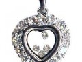 Sterling Silver Heart with Cubic Zirconia Diamonds