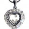 Sterling Silver Heart with Cubic Zirconia Diamonds