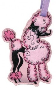 French Poodle Pet Luggage Tag